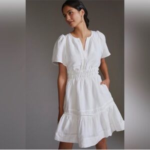 Anthropologie White Somerset Mini Dress